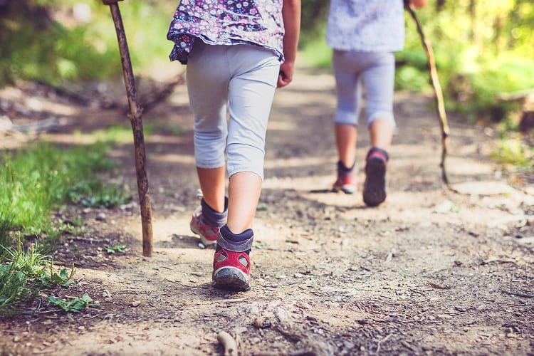 hiking in nature