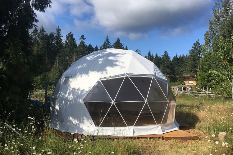 transparent geodesic tent